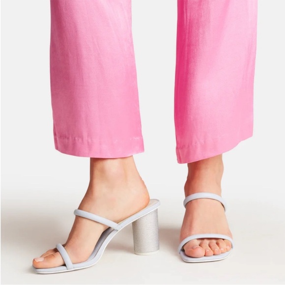 Dolce Vita Shoes - Dolce Vita Noles Light Blue Silver Block Heel Sandals 7.5